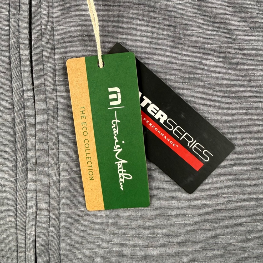 Travis Mathew Shirt Mens Large Gray Performance 1/4 Zip Golf Stretch Pullover - Picture 4 of 13